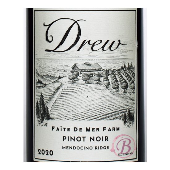 Drew Family Cellars Mendocino Ridge Pinot Noir Faite de Mer Farm